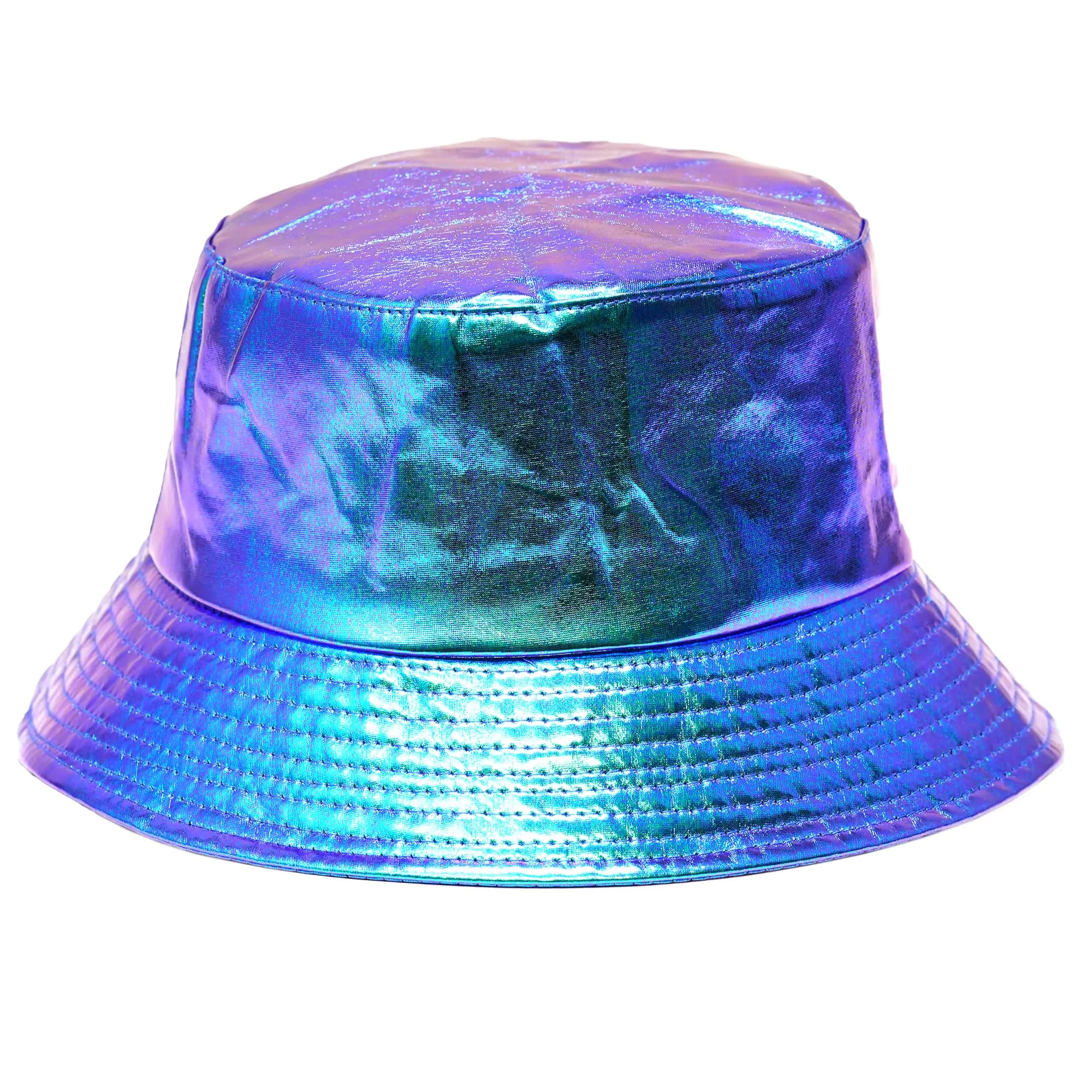 Unisex Metallic Purple Rave Bucket Hat - UPF 50+ Comfort