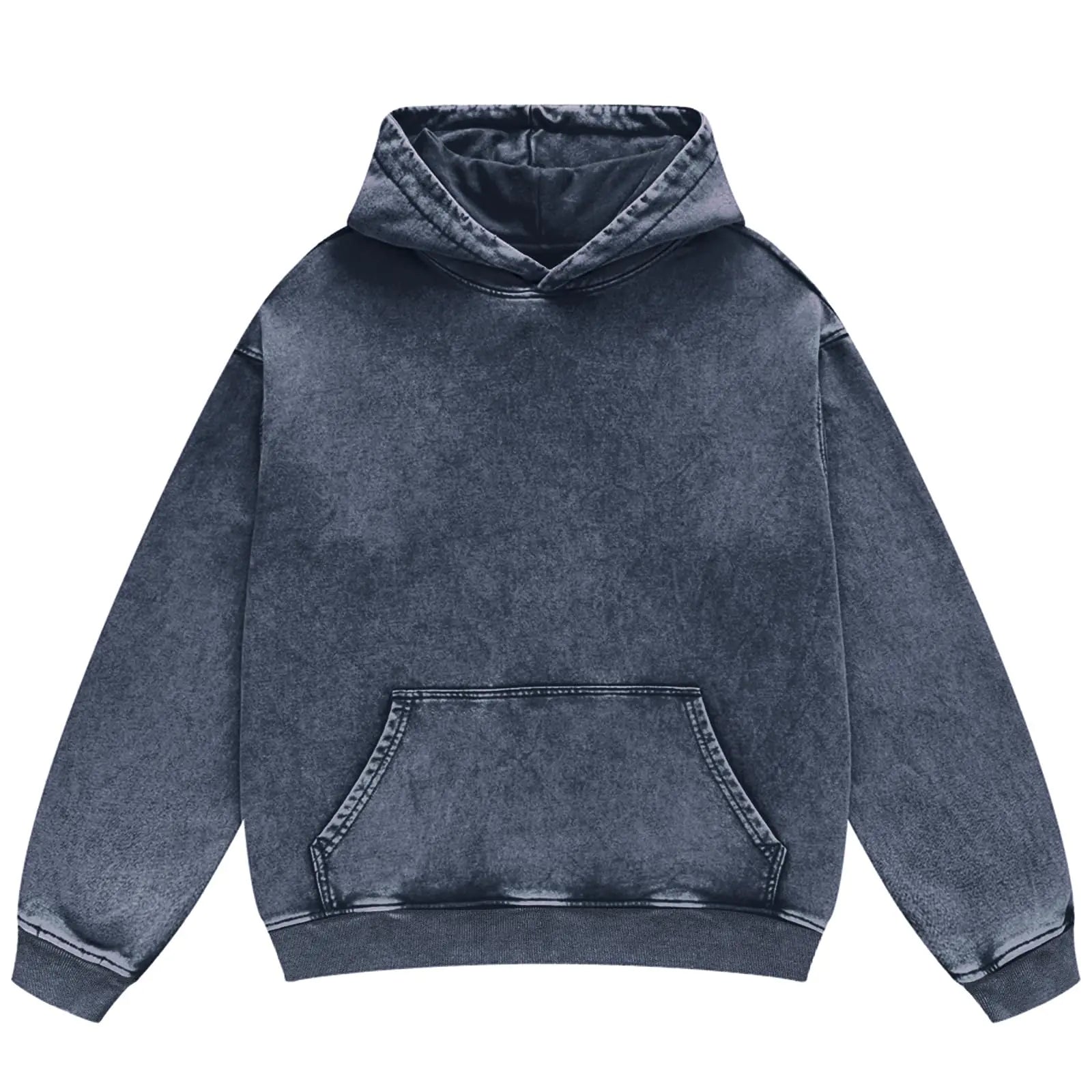 FAIABLE Unisex Acid Wash Vintage Hoodie